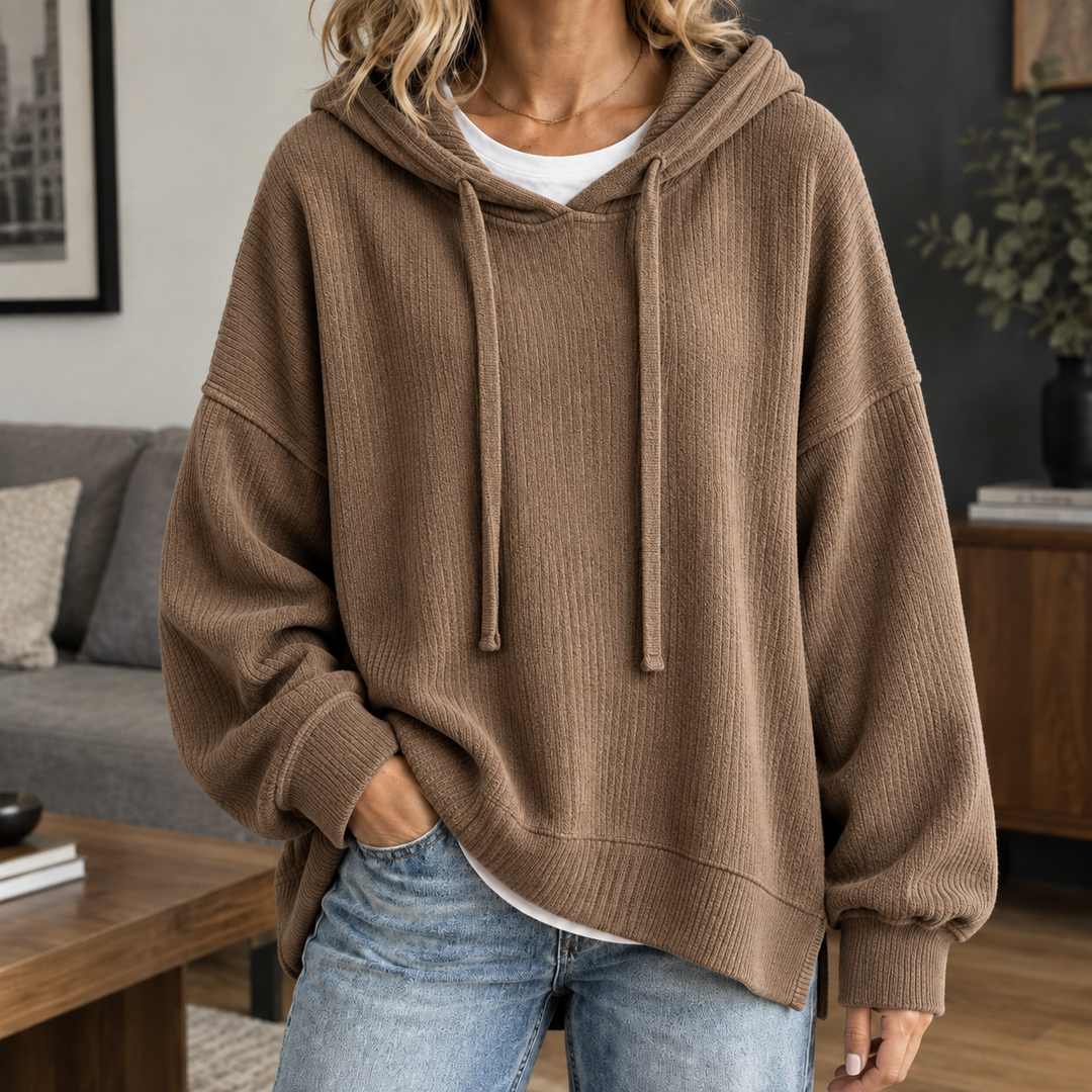 Tara Ribbed Hoodie