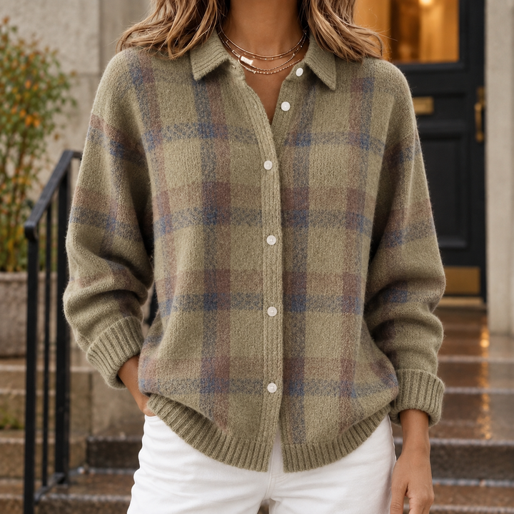 Angelique-Claire Plaid Overshirt