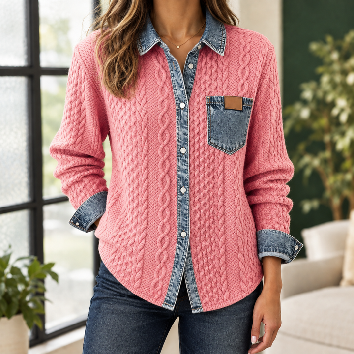 Adrienne-Lane Cable Knit Overshirt
