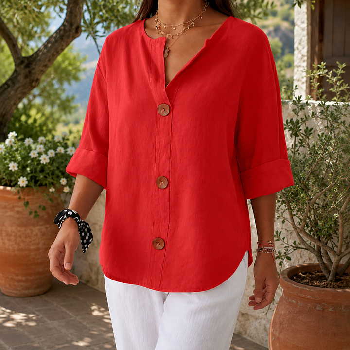 Penelope-Sage Relaxed Blouse