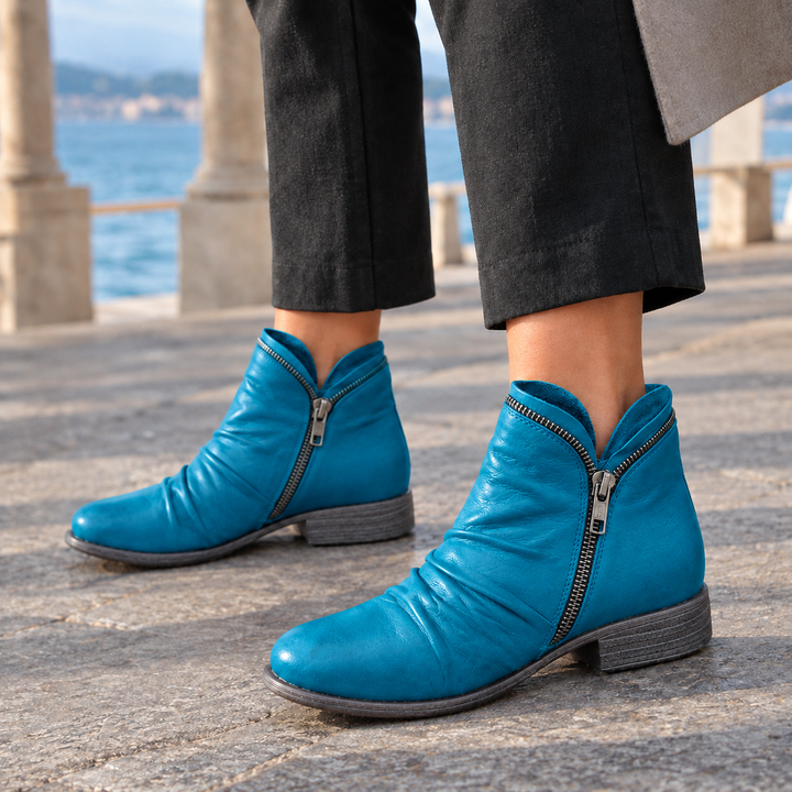 Calvino-Capri Zip Ankle Boots