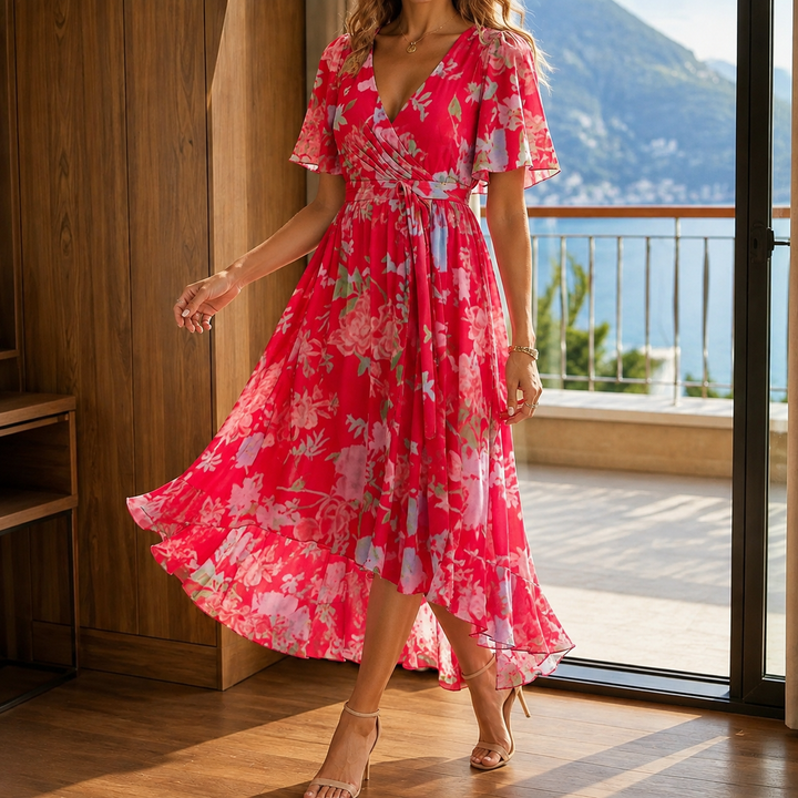 Elodie Wrap Midi Dress