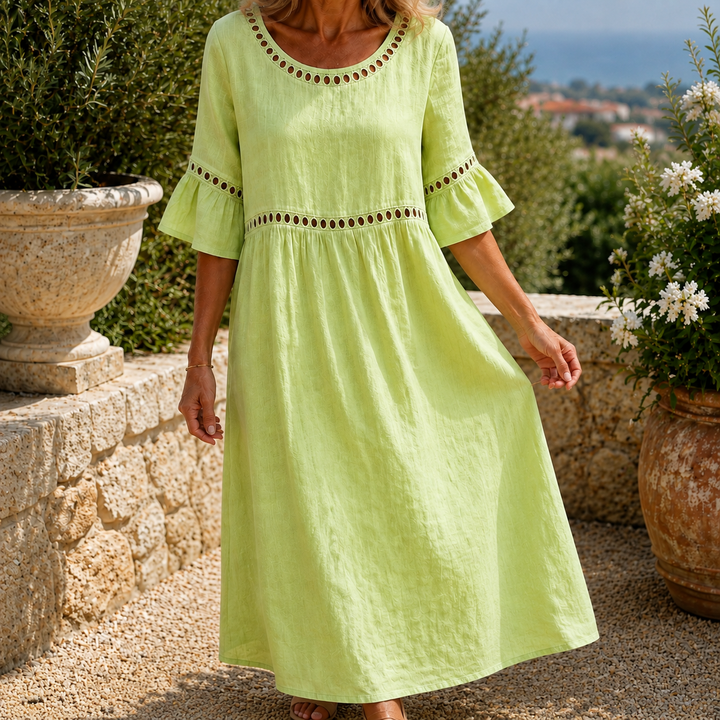 Estella-Rae Eyelet Midi Dress