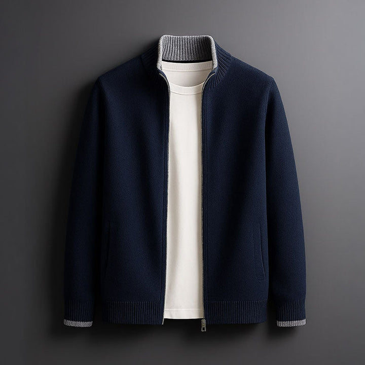 Bordeaux Merino Zip Jacket